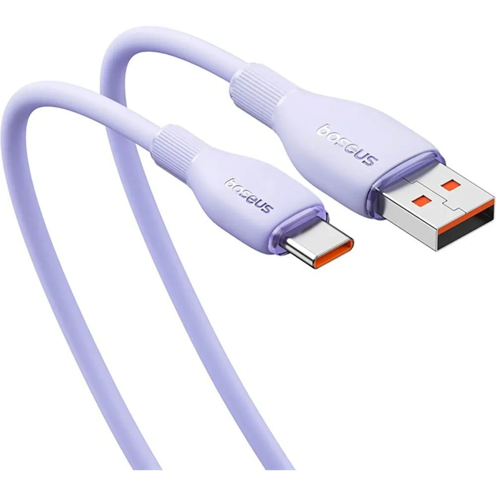 Kabel Baseus Pudding USB-A / USB-C 100W 2m fioletowy