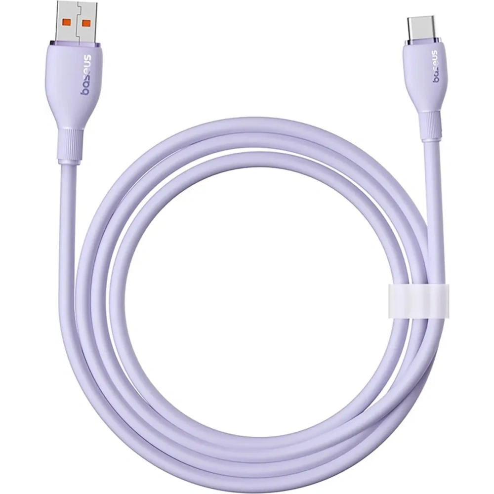 Kabel Baseus Pudding USB-A / USB-C 100W 2m fioletowy