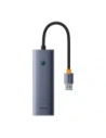 HUB Baseus UltraJoy USB-A / 3xUSB-A 3.0, RJ45 szary