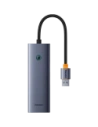 HUB Baseus UltraJoy USB-A / 3xUSB-A 3.0, RJ45 szary