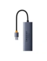 HUB Baseus UltraJoy USB-A / 3xUSB-A 3.0, RJ45 szary