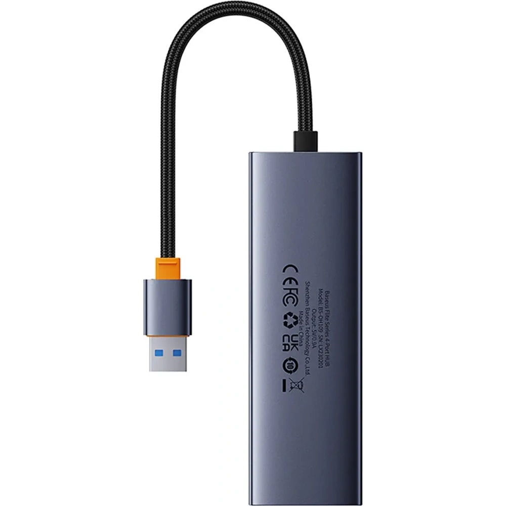 HUB Baseus UltraJoy USB-A / 3xUSB-A 3.0, RJ45 szary