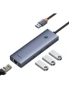 HUB Baseus UltraJoy USB-A / 3xUSB-A 3.0, RJ45 szary
