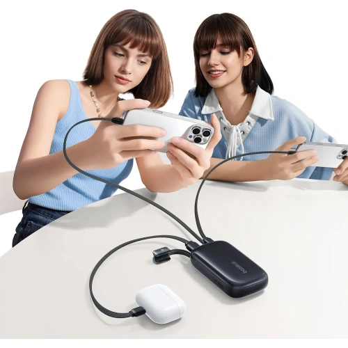 Powerbank Baseus EnerFill FC21 QPow3 Ultra 10000mAh 22.5W z wyświetlaczem i odłączanym kablem czarny