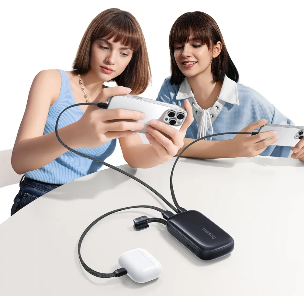 Powerbank Baseus EnerFill FC21 QPow3 Ultra 10000mAh 22.5W z wyświetlaczem i odłączanym kablem czarny