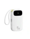 Powerbank Baseus EnerFill FC31 20000mAh 45W z wyświetlaczem cyfrowym i dwoma wbudowanymi kablami USB-C, Lightning biały
