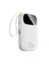 Powerbank Baseus EnerFill FC31 20000mAh 22.5W z wyświetlaczem cyfrowym i dwoma wbudowanymi kablami USB-C, Lightning biały