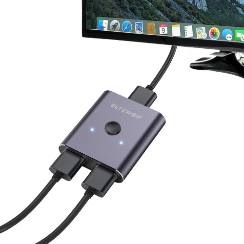 Buy BlitzWolf BW-HDC2 Switch Box 2 x 1 4K HDMI (gray) - BLZ261BLK - {ean13} - Home Screen Store Europe