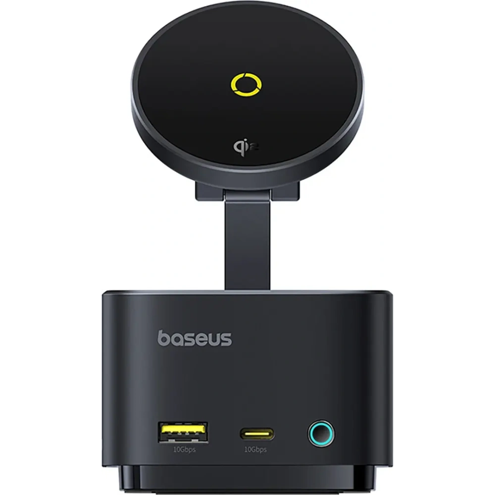 HUB Baseus MagPro Series II USB-C / ładowarka kompatybilna z MagSafe 15W, HDMI, USB-A, USB-C, SD/TF czarny