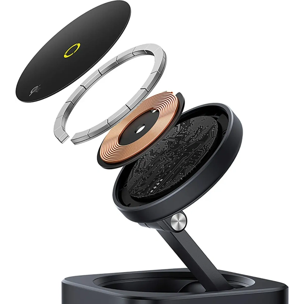 HUB Baseus MagPro Series II USB-C / ładowarka kompatybilna z MagSafe 15W, HDMI, USB-A, USB-C, SD/TF czarny