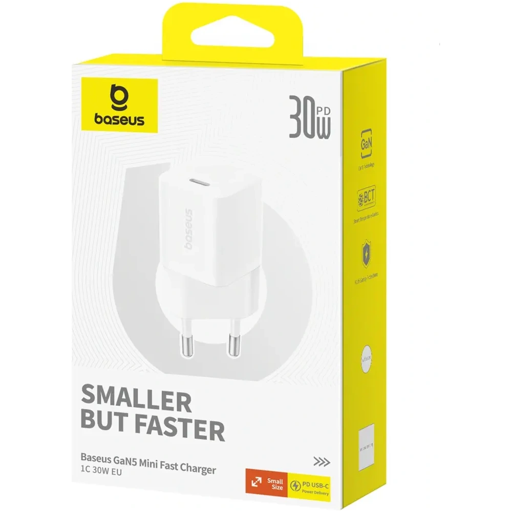 Ładowarka sieciowa Baseus GaN5 USB-C 30W biała