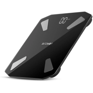 BlitzWolf WiFi-Waage BW-SC3 mit 13 Körpermessfunktionen (schwarz)
