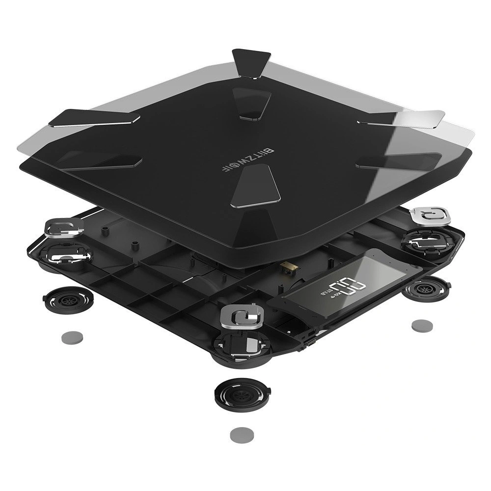 Inteligentna waga WiFi BlitzWolf BW-SC3 z 13 funkcjami pomiaru ciała (czarna)