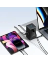 Stacja ładująca Baseus PowerCombo 65W 1.5m 2xAC, USB-A, USB-C + kabel USB-C czarna