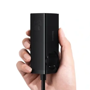 Stacja ładująca Baseus GaN3 Pro 65W AC + 2xUSB-C + 2xUSB-A z kablem Baseus Xiaobai USB-C / USB-C 100W 1m czarna