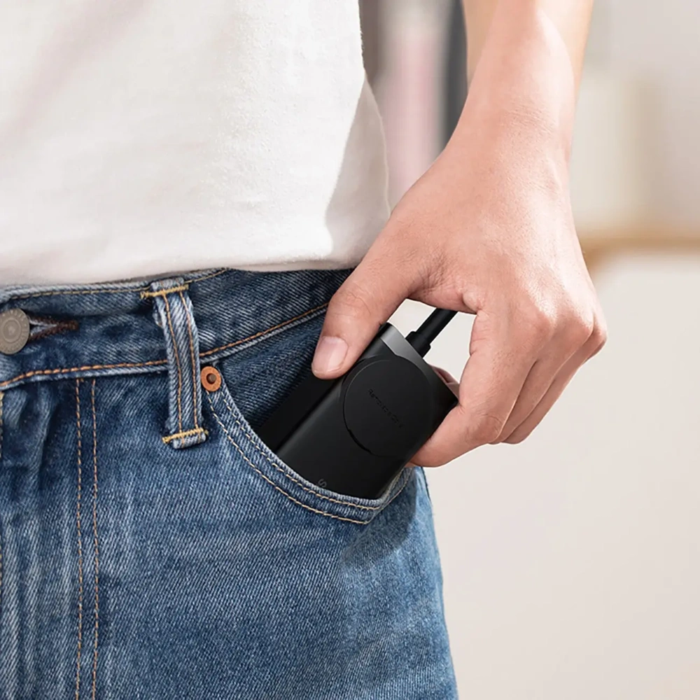 Stacja ładująca Baseus GaN3 Pro 65W AC + 2xUSB-C + 2xUSB-A z kablem Baseus Xiaobai USB-C / USB-C 100W 1m czarna