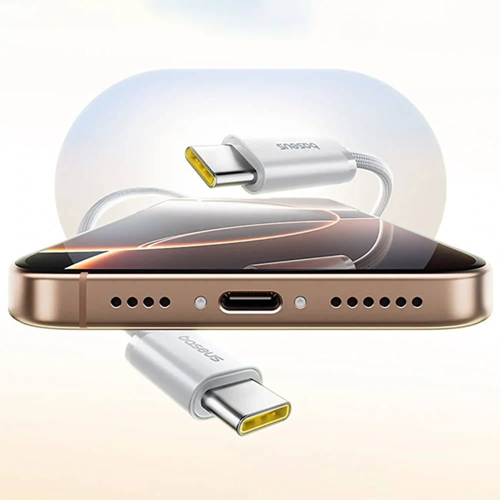 Kabel magnetyczny Baseus Dynamic 4 Pro 100W USB-C / USB-C 1m biały