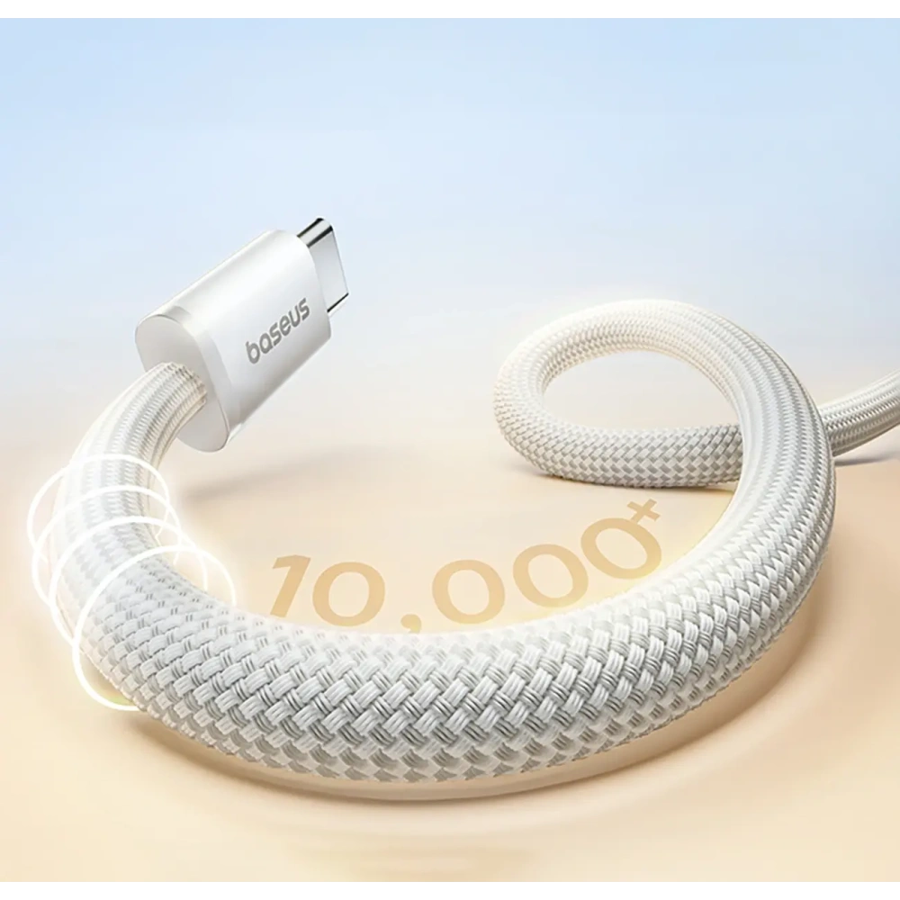 Kabel magnetyczny Baseus Dynamic 4 Pro 100W USB-C / USB-C 1m biały