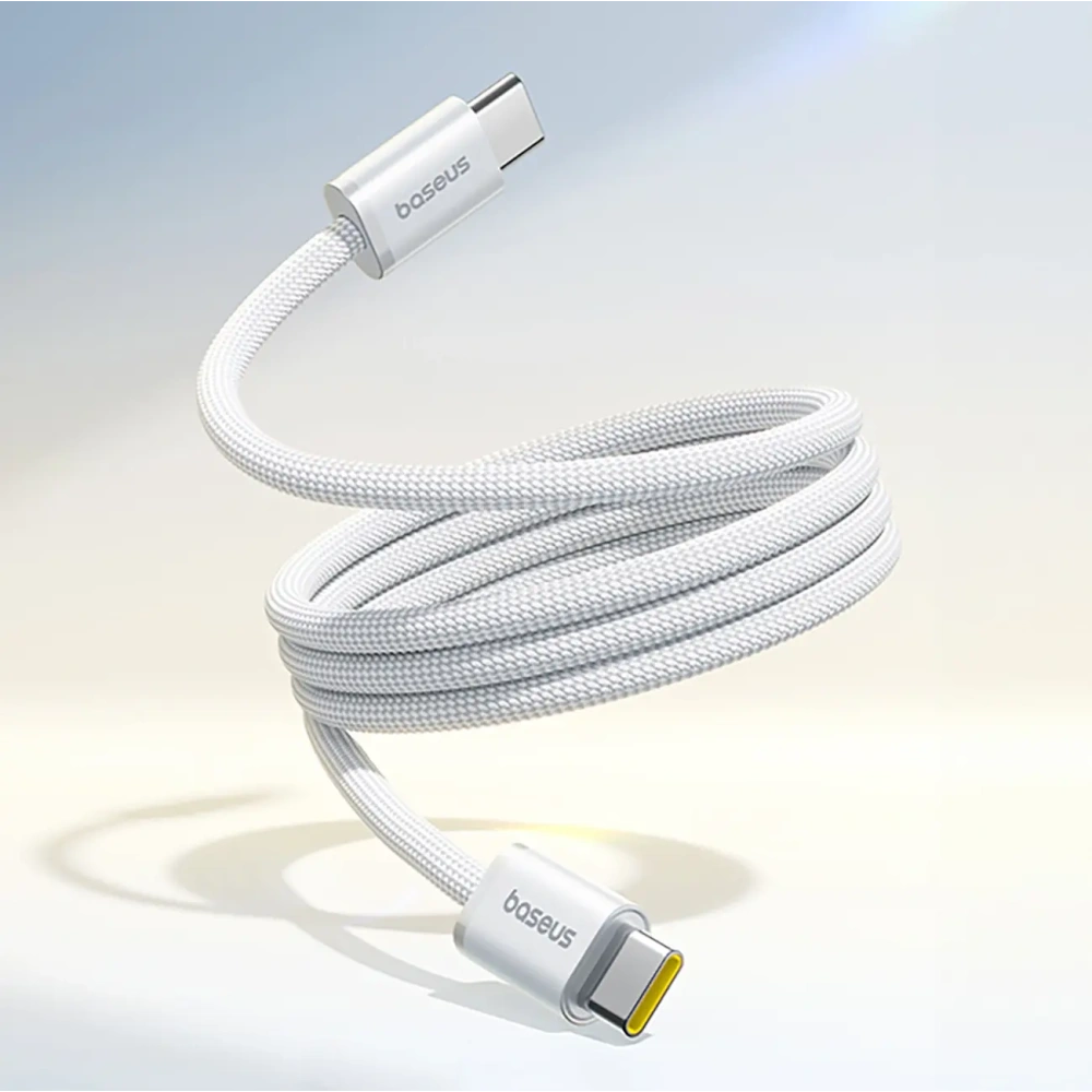 Kabel magnetyczny Baseus Dynamic 4 Pro 100W USB-C / USB-C 1m biały