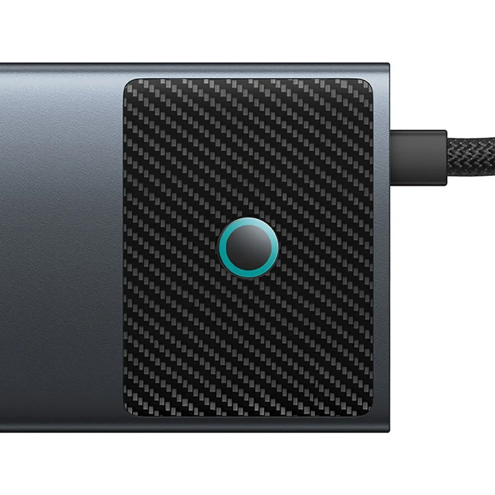 HUB Baseus Metal Gleam II USB-C / HDMI 4K@120Hz, HDMI 4K@60Hz, USB-A 3.2 10Gbps, USB-C 3.2 10Gbps, 2xUSB-A 2.0 480Mbps, USB-C PD 100W, RJ45 1000Mbps, SD/TF szary