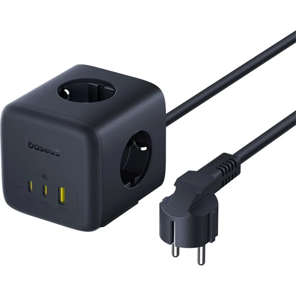 Kostka / listwa zasilająca Baseus EnerFill FA11 AC / USB-A 18W, USB-C 67W, 3xAC 1.5m czarna