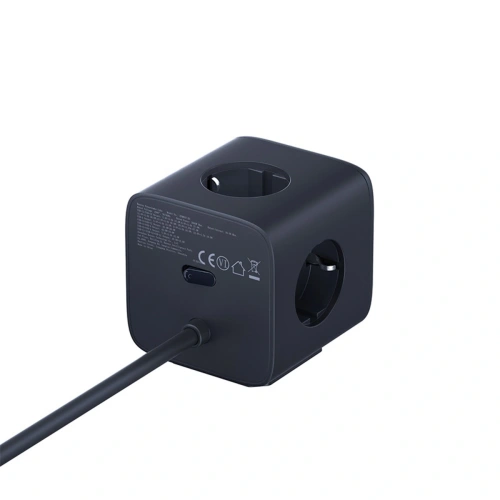 Kostka / listwa zasilająca Baseus EnerFill FA11 AC / USB-A 18W, USB-C 67W, 3xAC 1.5m czarna