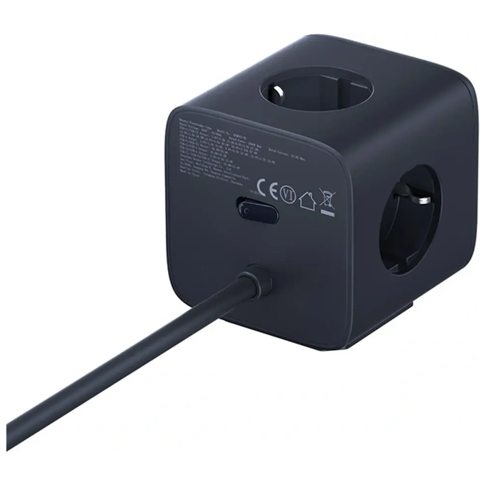 Kostka / listwa zasilająca Baseus EnerFill FA11 AC / USB-A 18W, USB-C 67W, 3xAC 1.5m czarna