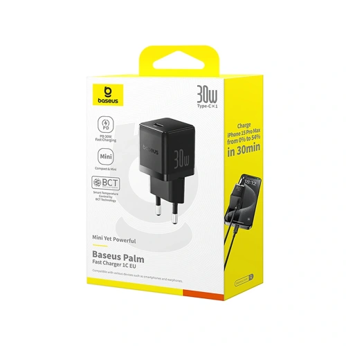Ładowarka sieciowa Baseus Palm 30W USB-C czarna