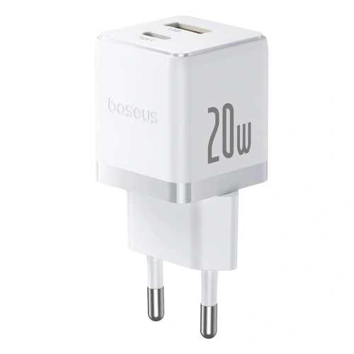 Ładowarka sieciowa Baseus Palm 20W USB-A, USB-C biała