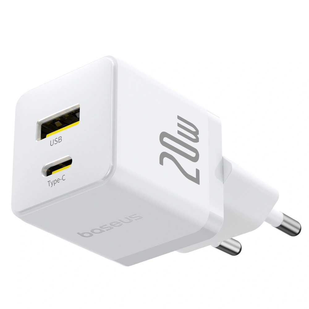 Ładowarka sieciowa Baseus Palm 20W USB-A, USB-C biała
