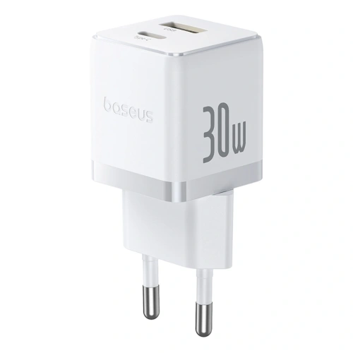 Ładowarka sieciowa Baseus Palm 30W USB-A, USB-C biała