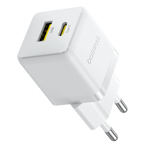 Ładowarka sieciowa Baseus Palm 30W USB-A, USB-C biała