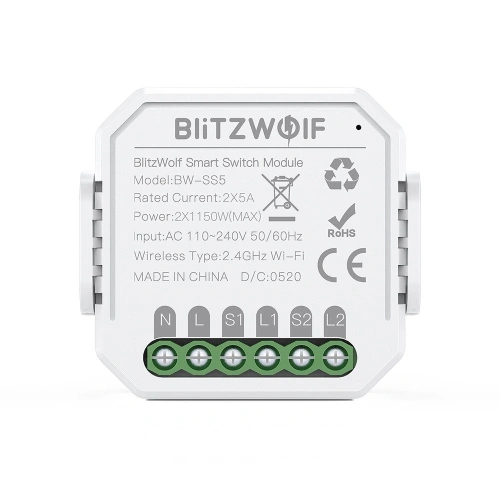 Kup Intelligens WiFi kapcsoló BlitzWolf BW-SS5 (1-csatornás) - BLZ267 - {ean13} - Sklep Home Screen