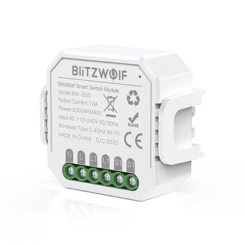 Kup Inteligentny przełącznik WiFi BlitzWolf BW-SS5 (1-kanałowy) - BLZ267 - {ean13} - Sklep Home Screen