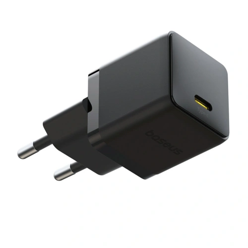 Ładowarka sieciowa Baseus Palm 1C 20W z kablem Baseus Mini White USB-C 60W 20V/3A 1m czarna