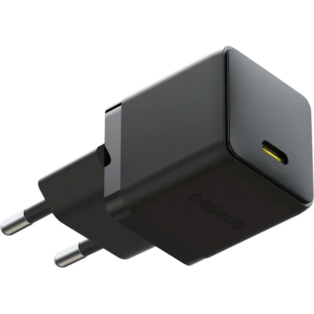 Ładowarka sieciowa Baseus Palm 1C 20W z kablem Baseus Mini White USB-C 60W 20V/3A 1m czarna