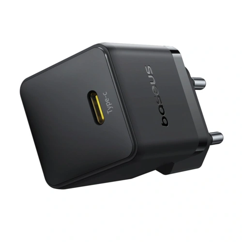Ładowarka sieciowa Baseus Palm 1C 20W z kablem Baseus Mini White USB-C 60W 20V/3A 1m czarna