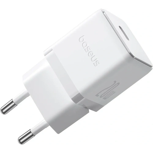 Ładowarka sieciowa Baseus Palm 1C 20W z kablem Baseus Mini White USB-C 60W 20V/3A 1m biała