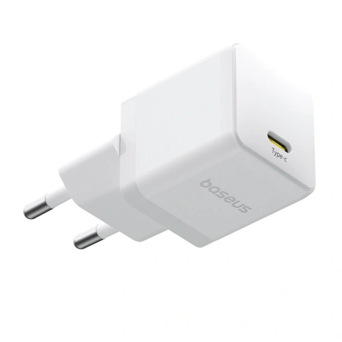 Ładowarka sieciowa Baseus Palm 1C 20W z kablem Baseus Mini White USB-C 60W 20V/3A 1m biała