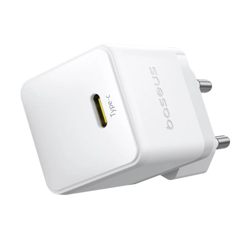 Ładowarka sieciowa Baseus Palm 1C 20W z kablem Baseus Mini White USB-C 60W 20V/3A 1m biała