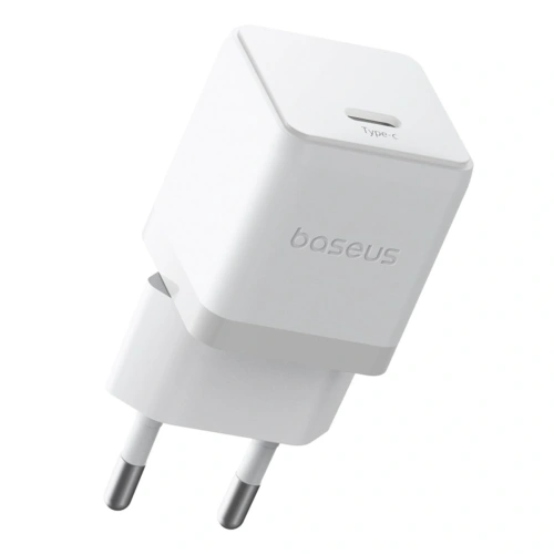 Ładowarka sieciowa Baseus Palm 1C 20W z kablem Baseus Mini White USB-C 60W 20V/3A 1m biała