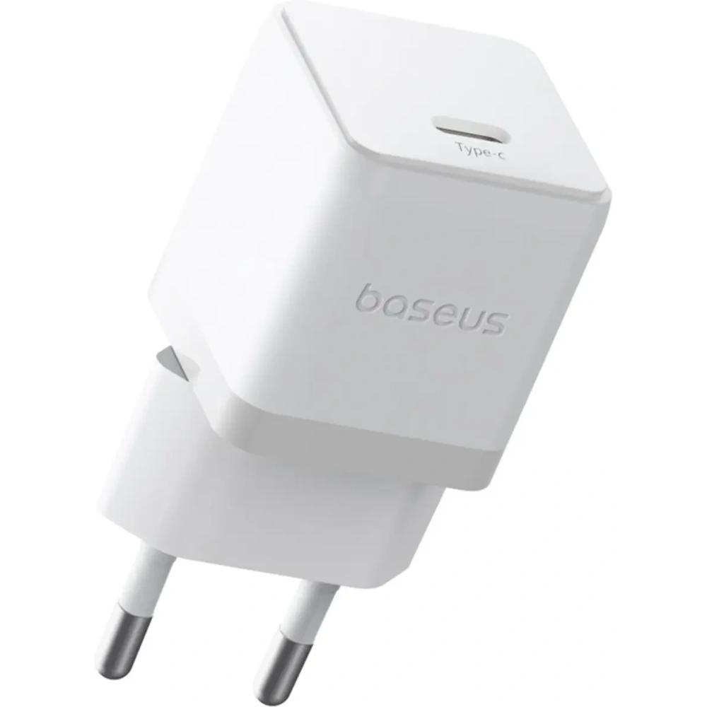 Ładowarka sieciowa Baseus Palm 1C 20W z kablem Baseus Mini White USB-C 60W 20V/3A 1m biała