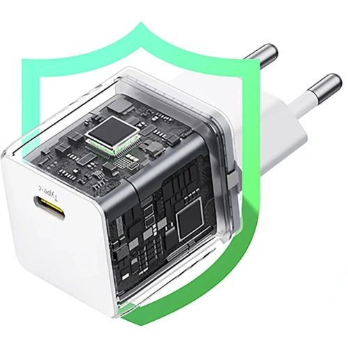 Ładowarka sieciowa Baseus Palm 1C 20W z kablem Baseus Mini White USB-C 60W 20V/3A 1m biała