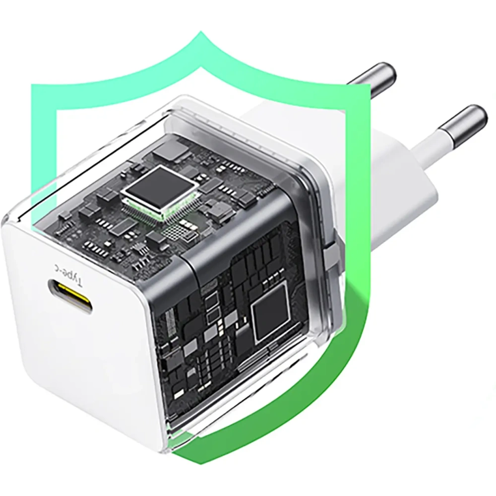 Ładowarka sieciowa Baseus Palm 1C 20W z kablem Baseus Mini White USB-C 60W 20V/3A 1m biała