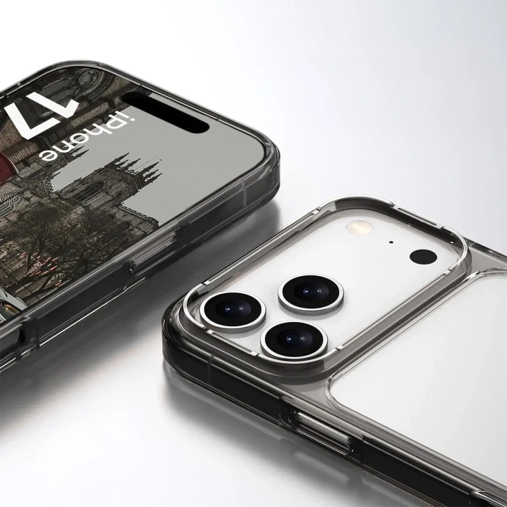 Etui Bizon Case Halo do Apple iPhone 17 Pro Max przydymione-czarne