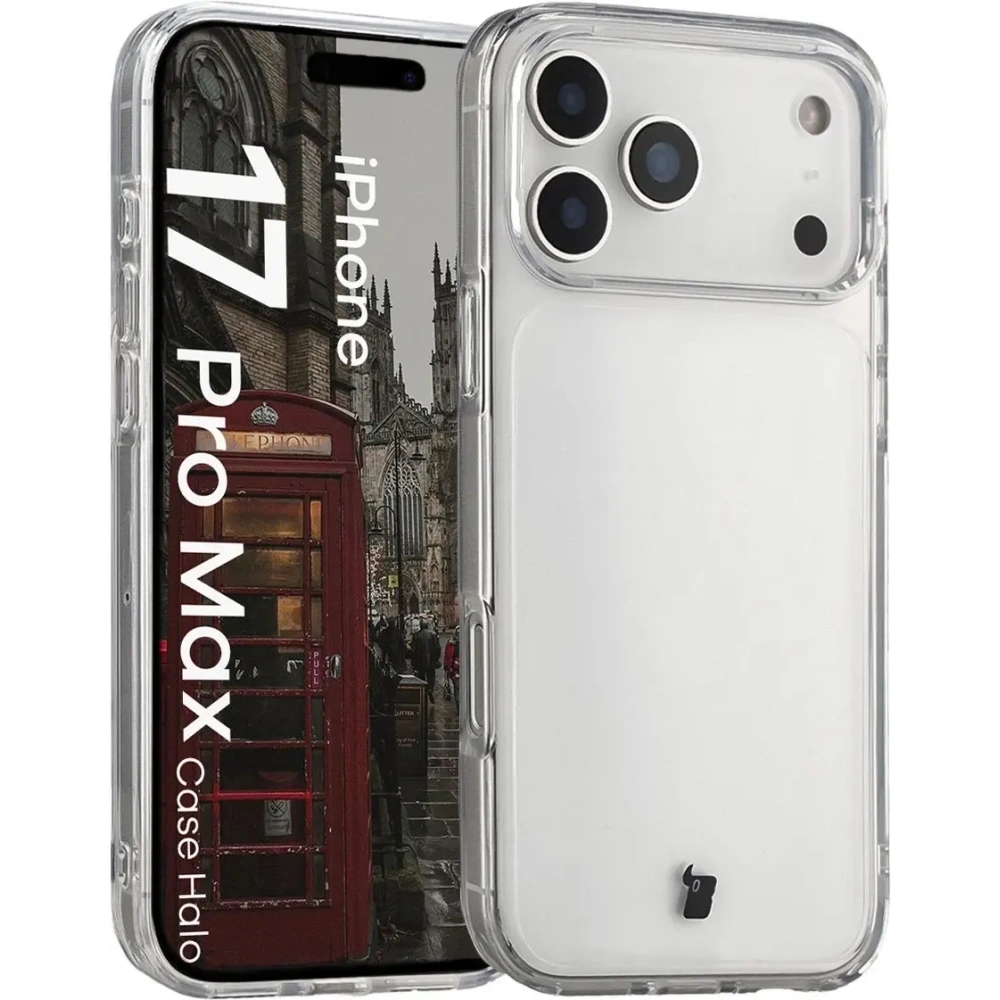 Etui Bizon Case Halo do Apple iPhone 17 Pro Max przezroczyste