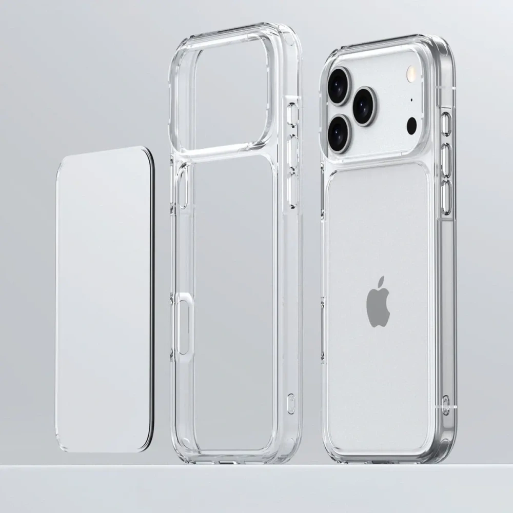 Etui Bizon Case Halo do Apple iPhone 17 Pro Max przezroczyste