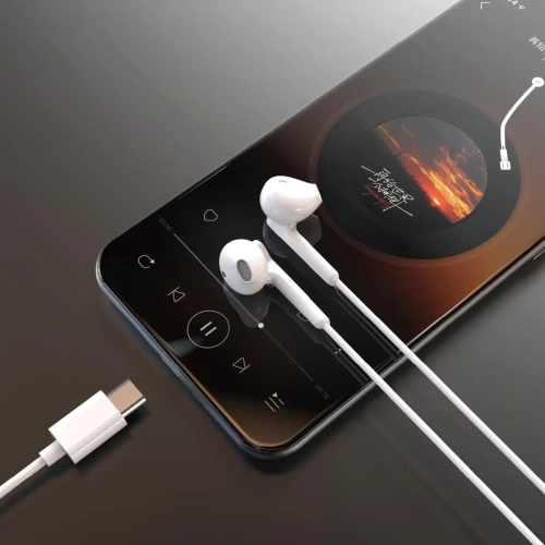 Słuchawki douszne Dudao X3C USB-C 1.2m białe