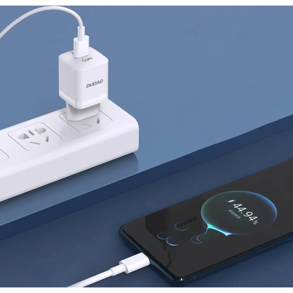 Ładowarka sieciowa Dudao A13 Pro GaN 33W PPS USB C, USB-A biała