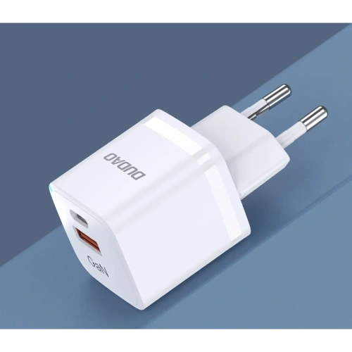 Ładowarka sieciowa Dudao A13 Pro GaN 33W PPS USB C, USB-A biała
